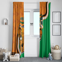 Ivory Coast August 7th 1960 Window Curtain Happy Independence Day