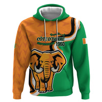 Personalised Ivory Coast August 7th 1960 Zip Hoodie Happy Independence Day