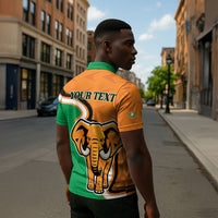 Personalised Ivory Coast August 7th 1960 Zipper Polo Shirt Happy Independence Day