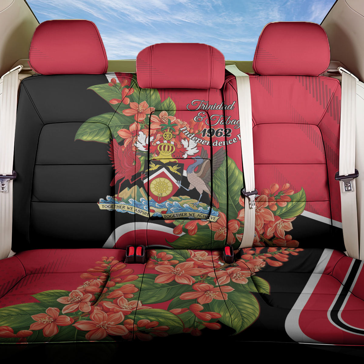 Trinidad and Tobago 1962 Back Car Seat Cover Happy Independence Day