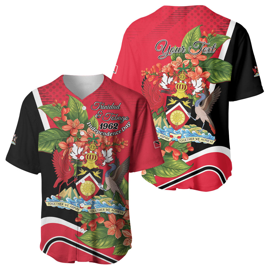 Personalised Trinidad and Tobago 1962 Baseball Jersey Happy Independence Day