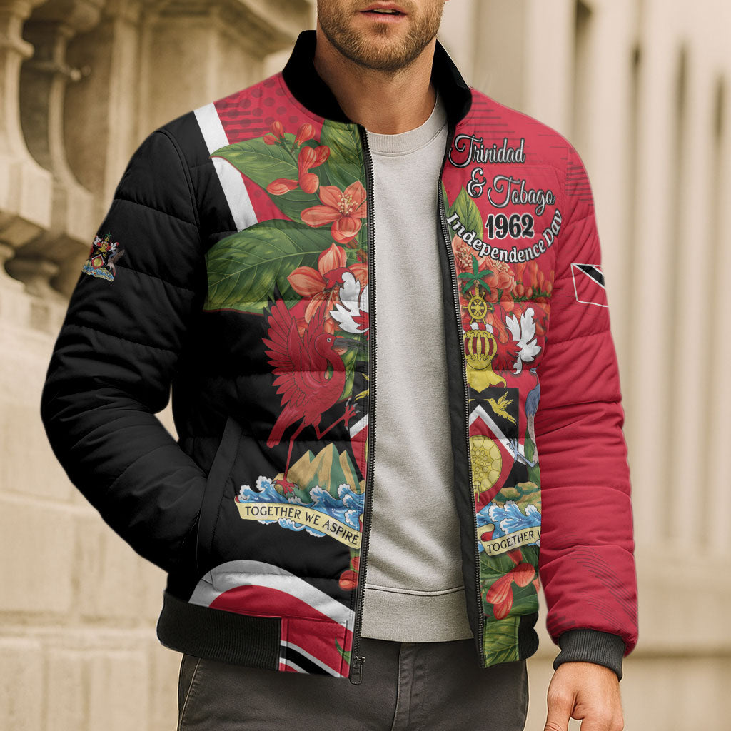 Personalised Trinidad and Tobago 1962 Bomber Puffer Jacket Happy Independence Day