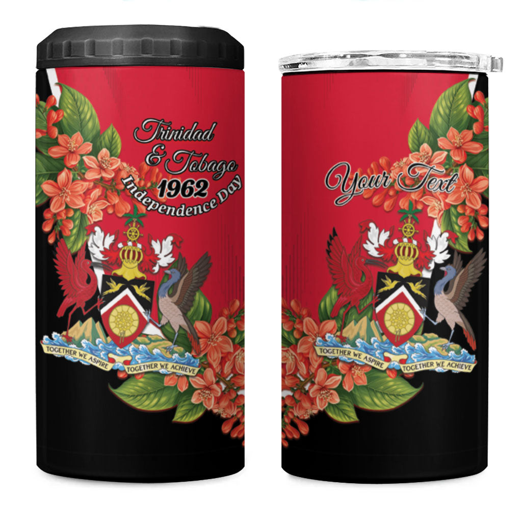 Personalised Trinidad and Tobago 1962 4 in 1 Can Cooler Tumbler Happy Independence Day