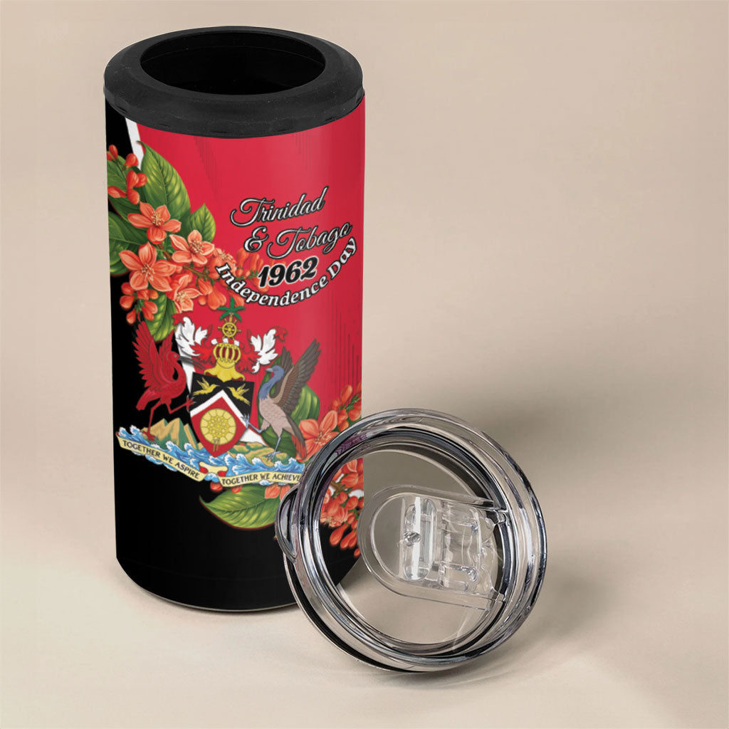 Personalised Trinidad and Tobago 1962 4 in 1 Can Cooler Tumbler Happy Independence Day