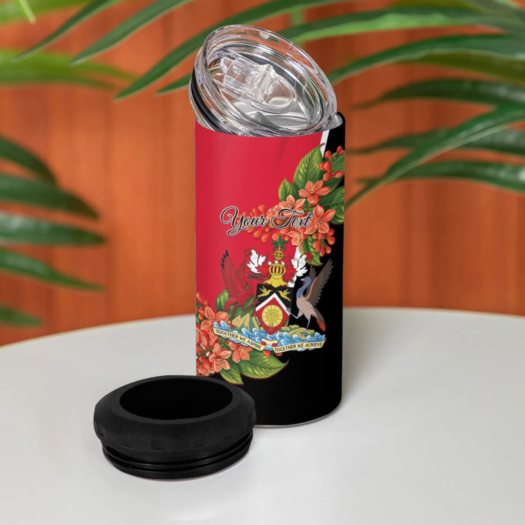 Personalised Trinidad and Tobago 1962 4 in 1 Can Cooler Tumbler Happy Independence Day
