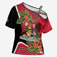 Personalised Trinidad and Tobago 1962 Cross Shoulder Shirt Happy Independence Day