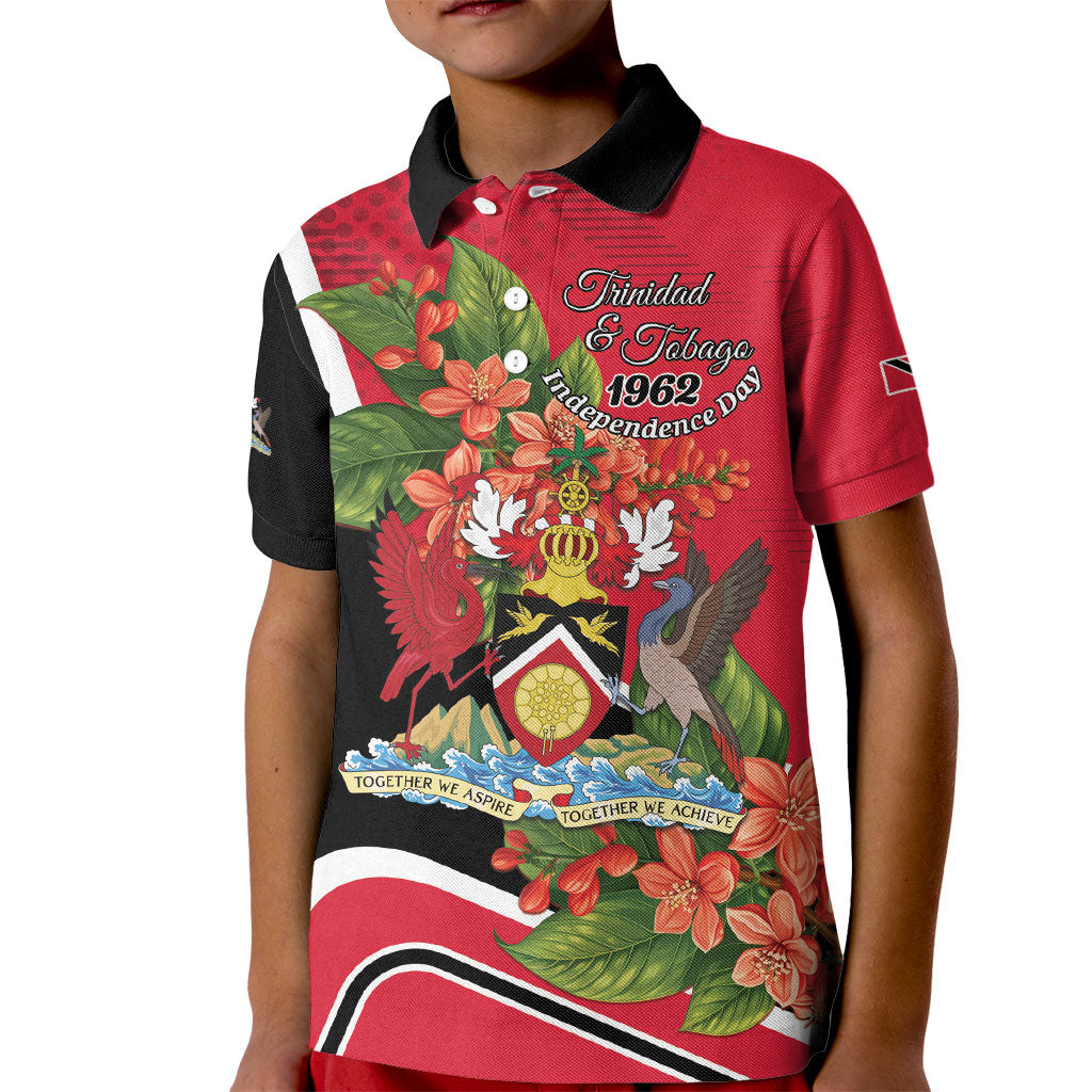 Personalised Trinidad and Tobago 1962 Kid Polo Shirt Happy Independence Day