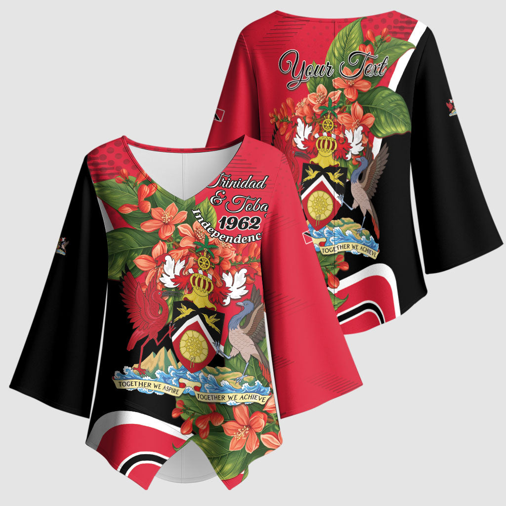 Personalised Trinidad and Tobago 1962 Kimono Sleeve Blouse Happy Independence Day