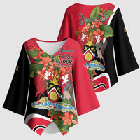 Personalised Trinidad and Tobago 1962 Kimono Sleeve Blouse Happy Independence Day