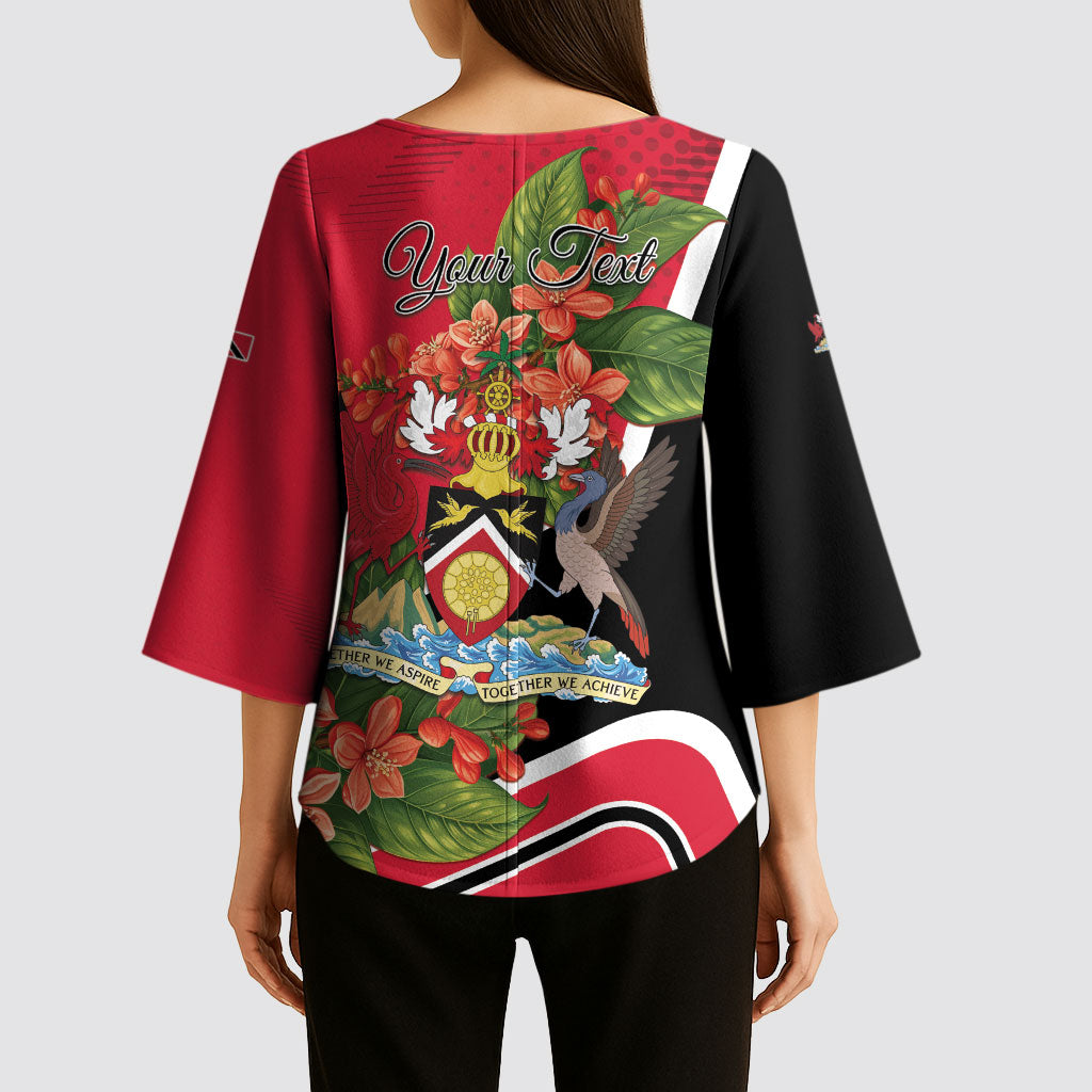 Personalised Trinidad and Tobago 1962 Kimono Sleeve Blouse Happy Independence Day