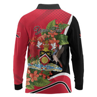 Personalised Trinidad and Tobago 1962 Long Sleeve Polo Shirt Happy Independence Day