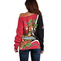 Personalised Trinidad and Tobago 1962 Off Shoulder Sweater Happy Independence Day