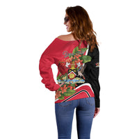 Personalised Trinidad and Tobago 1962 Off Shoulder Sweater Happy Independence Day