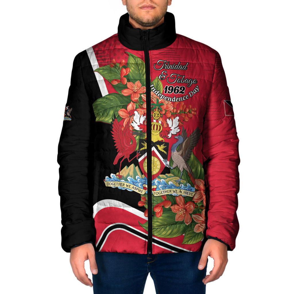 Personalised Trinidad and Tobago 1962 Padded Jacket Happy Independence Day