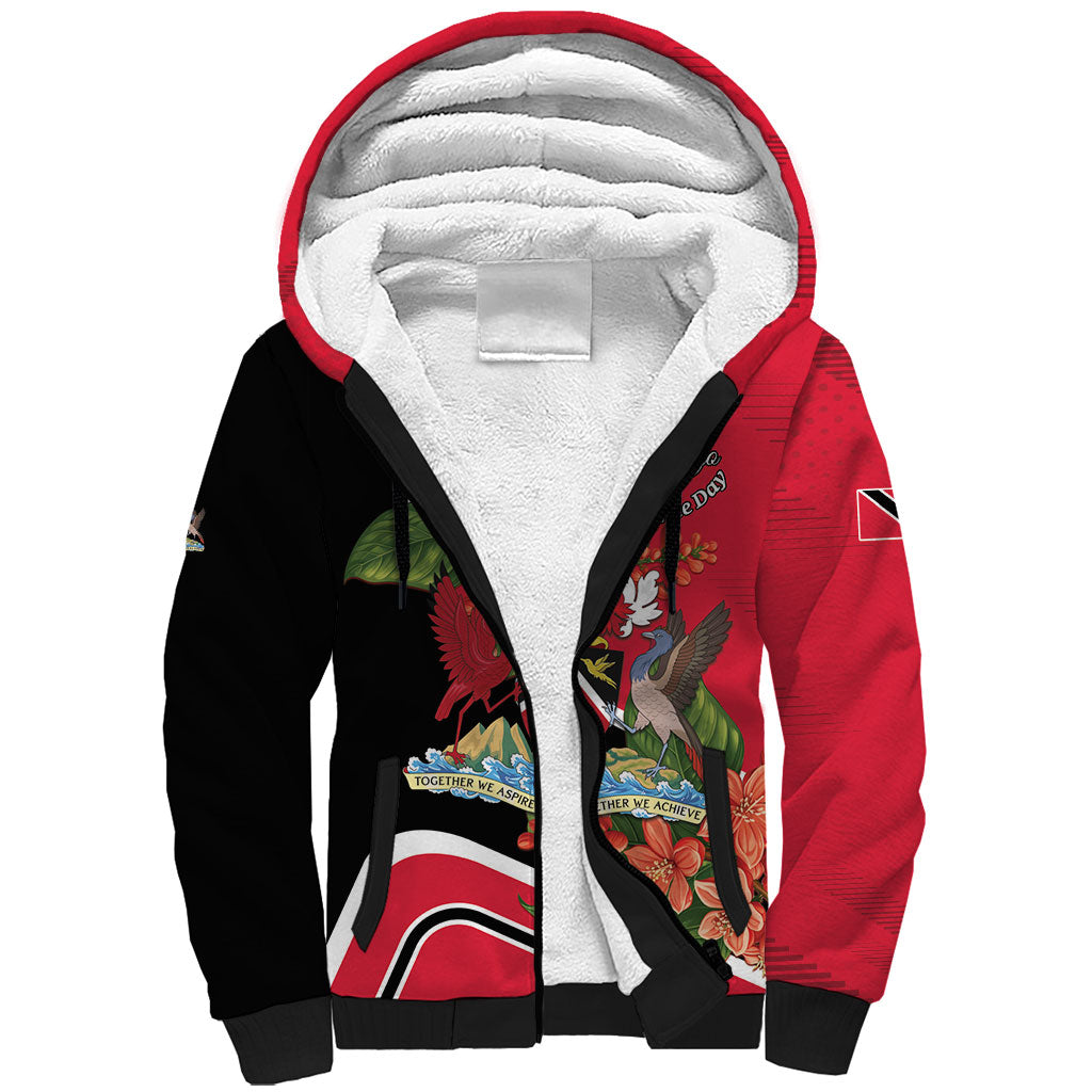 Personalised Trinidad and Tobago 1962 Sherpa Hoodie Happy Independence Day