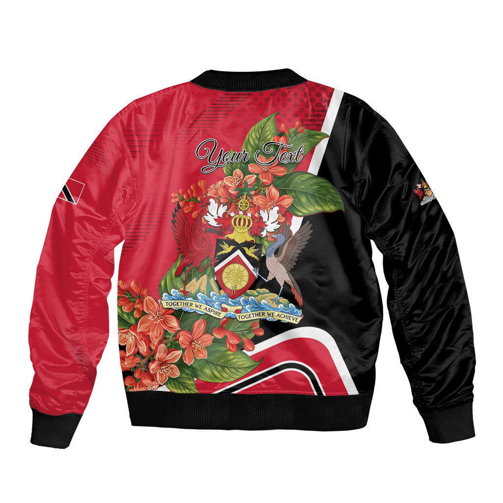 Personalised Trinidad and Tobago 1962 Sleeve Zip Bomber Jacket Happy Independence Day