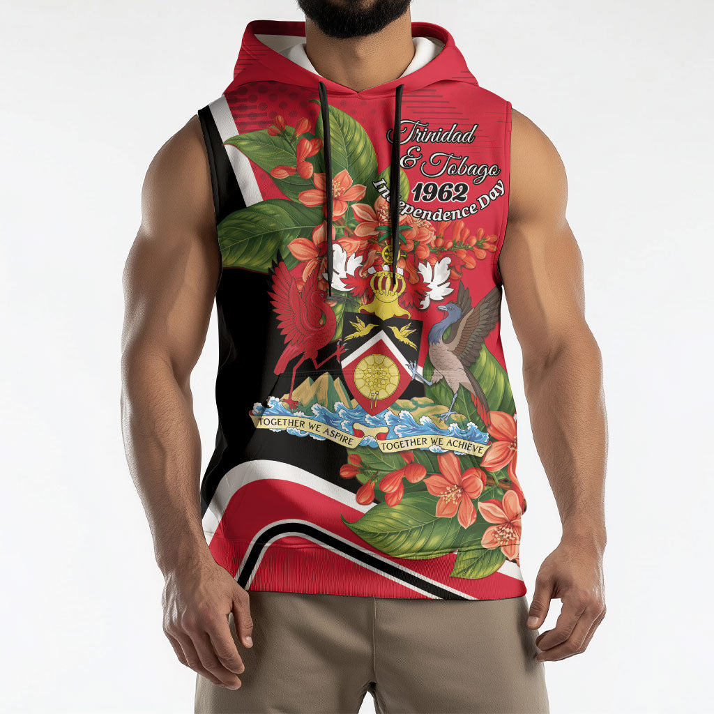 Personalised Trinidad and Tobago 1962 Sleeveless Hoodie Happy Independence Day