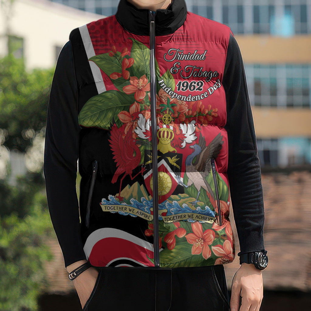 Personalised Trinidad and Tobago 1962 Sleeveless Puffer Jacket Happy Independence Day