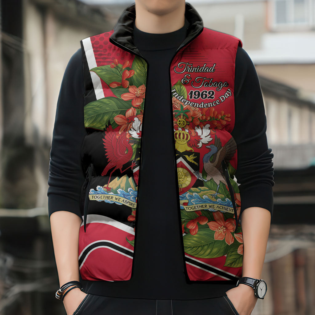 Personalised Trinidad and Tobago 1962 Sleeveless Puffer Jacket Happy Independence Day