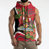 Personalised Trinidad and Tobago 1962 Sleeveless Zip Hoodie Happy Independence Day