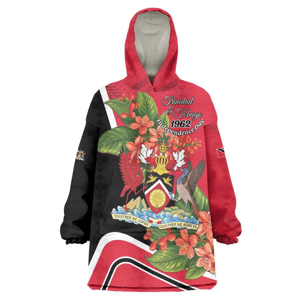 Personalised Trinidad and Tobago 1962 Wearable Blanket Hoodie Happy Independence Day