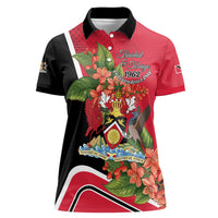 Personalised Trinidad and Tobago 1962 Women Polo Shirt Happy Independence Day