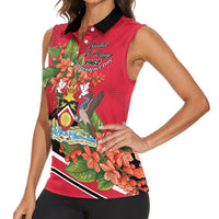 Personalised Trinidad and Tobago 1962 Women Sleeveless Polo Shirt Happy Independence Day