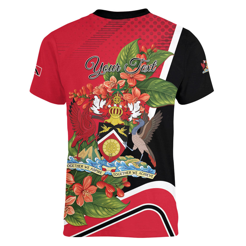 Personalised Trinidad and Tobago 1962 Women V-Neck T-Shirt Happy Independence Day