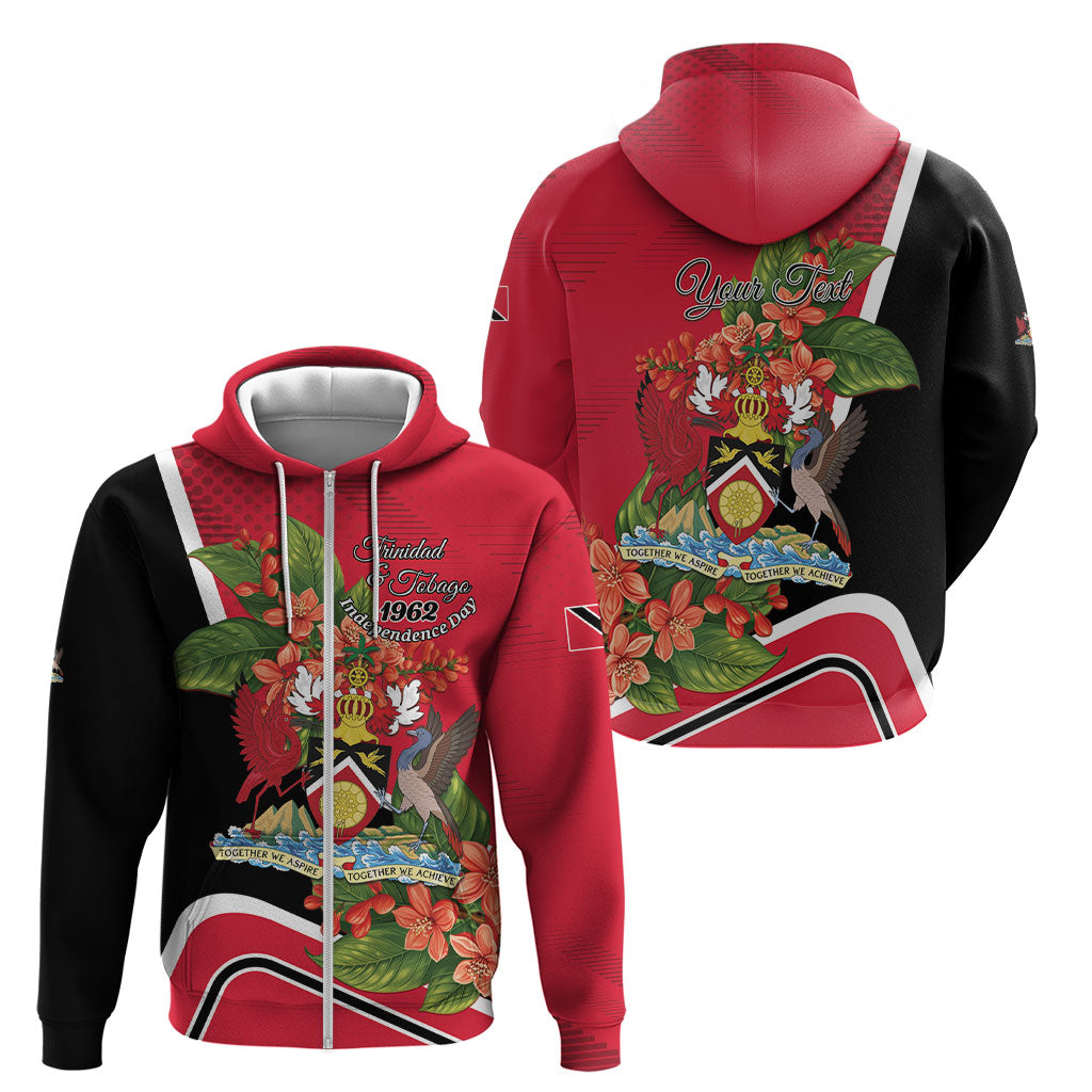 Personalised Trinidad and Tobago 1962 Zip Hoodie Happy Independence Day