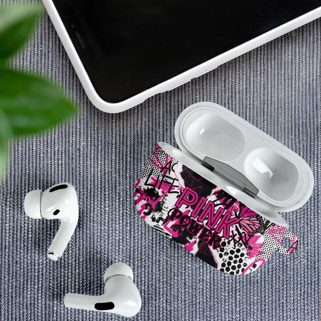 Pink Power Graffiti AirPods Case Breast Cancer Awareness - Wonder Print Shop