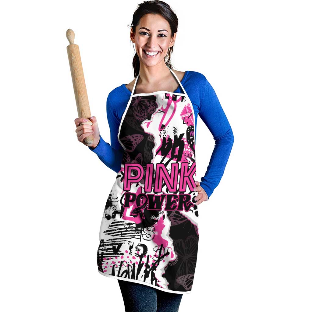Pink Power Graffiti Apron Breast Cancer Awareness - Wonder Print Shop
