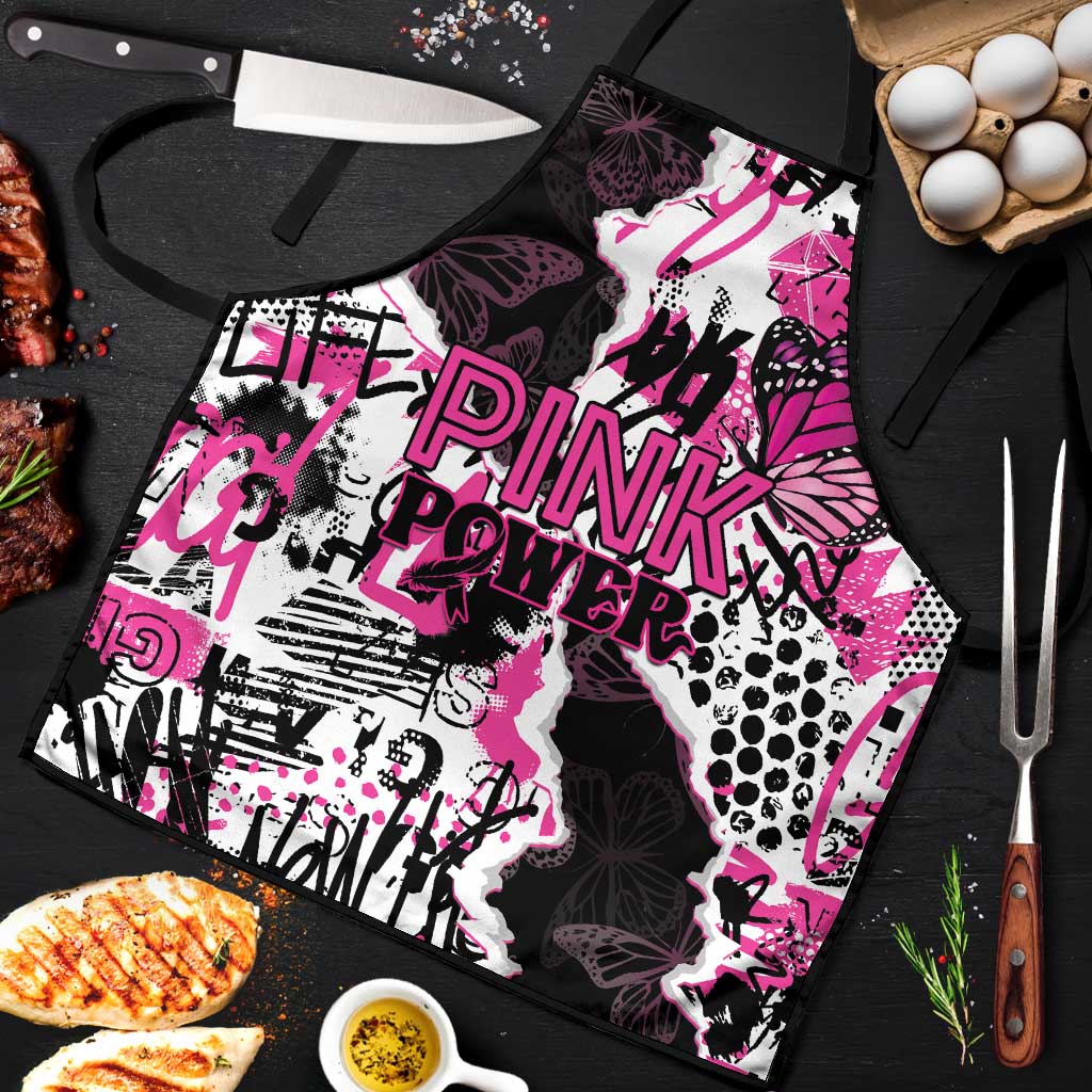Pink Power Graffiti Apron Breast Cancer Awareness - Wonder Print Shop
