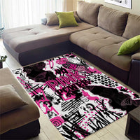 Pink Power Graffiti Area Rug Breast Cancer Awareness - Wonder Print Shop