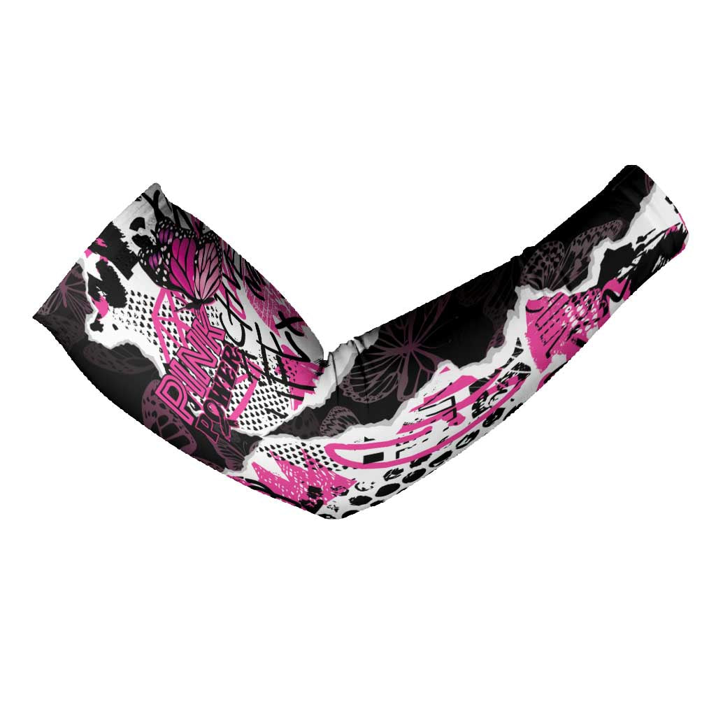 Pink Power Graffiti Arm Sleeves Breast Cancer Awareness - Wonder Print Shop