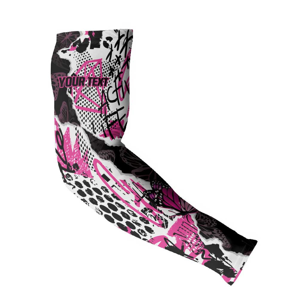 Pink Power Graffiti Arm Sleeves Breast Cancer Awareness - Wonder Print Shop