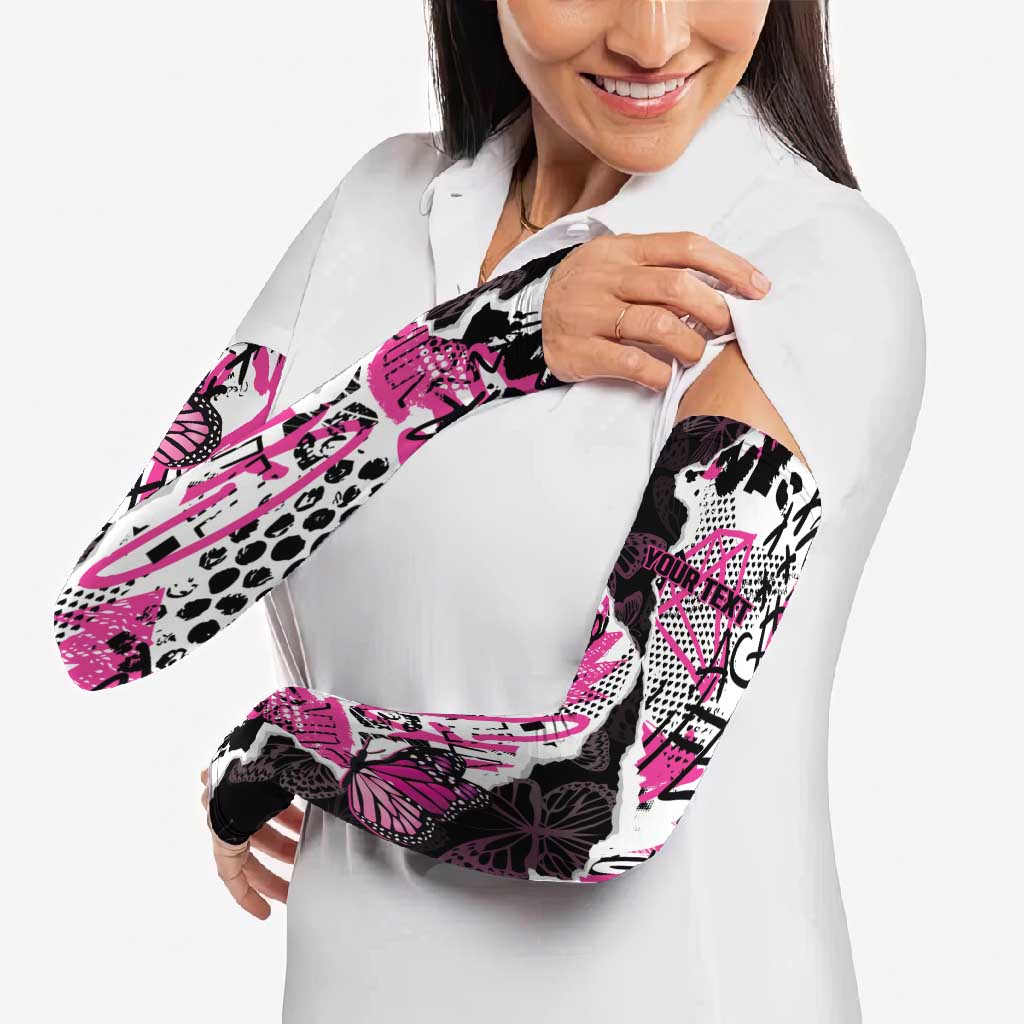 Pink Power Graffiti Arm Sleeves Breast Cancer Awareness - Wonder Print Shop
