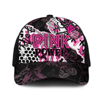 Pink Power Graffiti Baseball Net Cap Breast Cancer Awareness - Wonder Print Shop