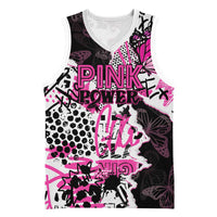 Personalized Pink Power Graffiti Basketball Jersey Breast Cancer Awareness - Wonder Print Shop
