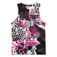 Personalized Pink Power Graffiti Basketball Jersey Breast Cancer Awareness - Wonder Print Shop