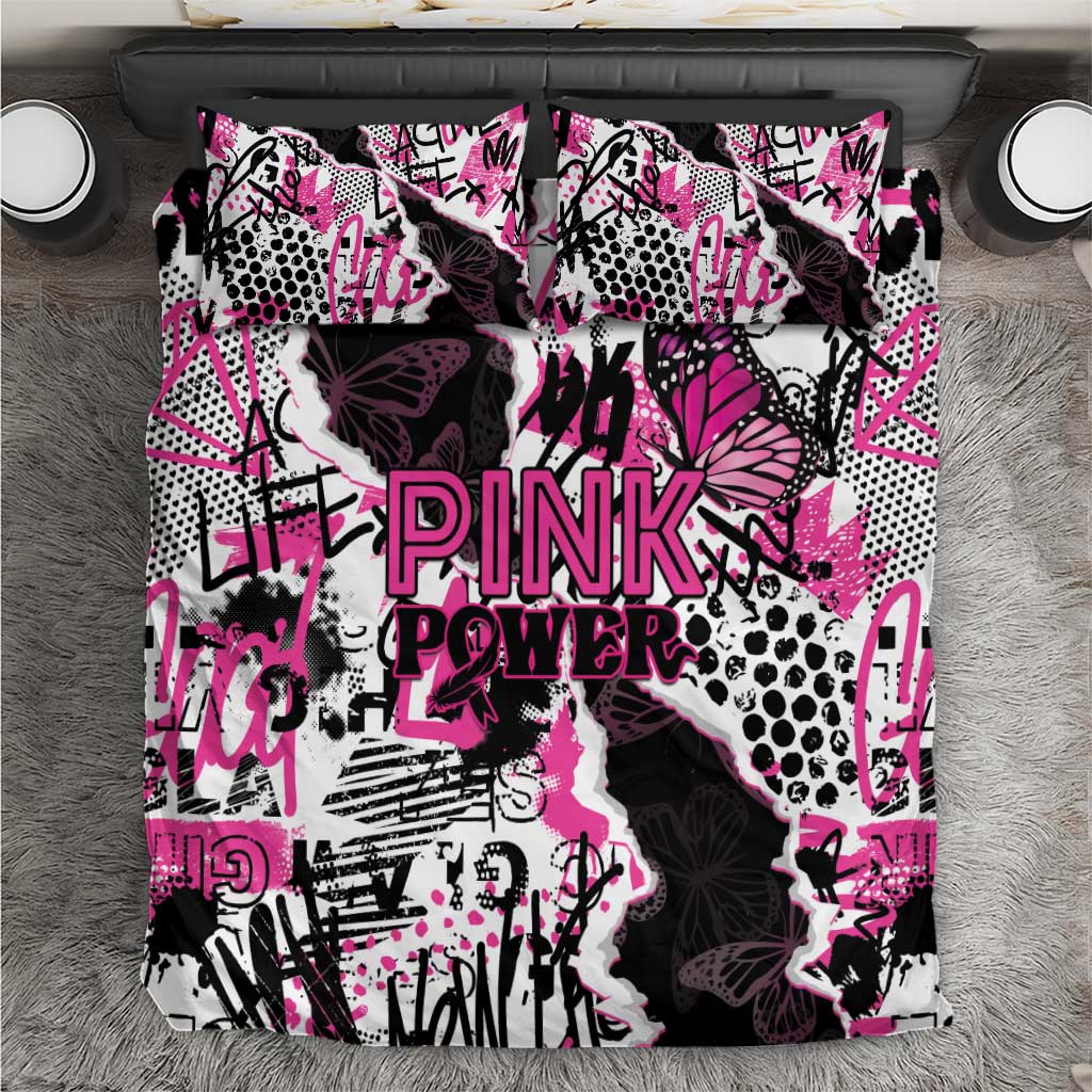 Pink Power Graffiti Bedding Set Breast Cancer Awareness - Wonder Print Shop