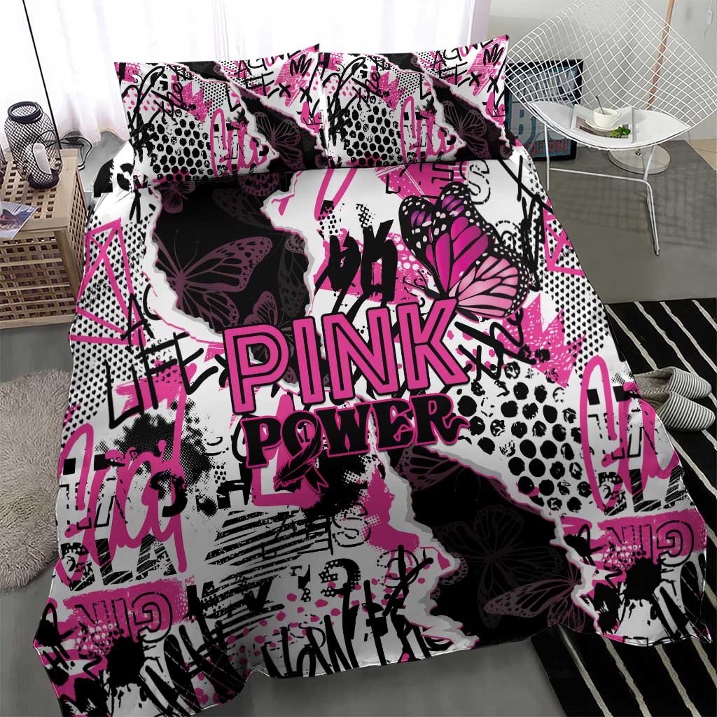 Pink Power Graffiti Bedding Set Breast Cancer Awareness - Wonder Print Shop