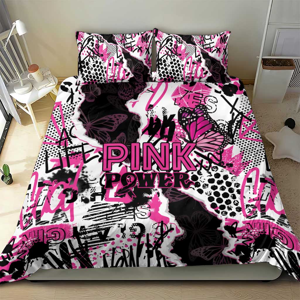 Pink Power Graffiti Bedding Set Breast Cancer Awareness - Wonder Print Shop