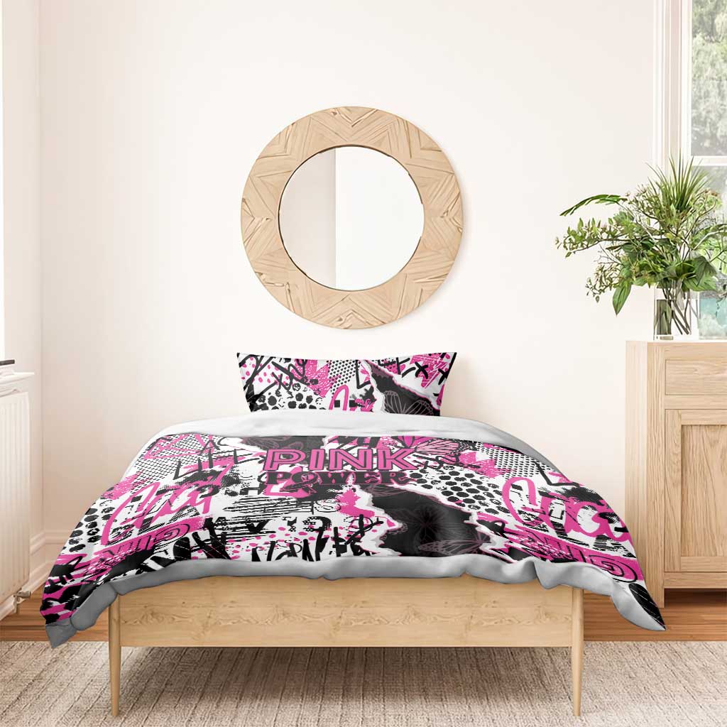 Pink Power Graffiti Bedding Set Breast Cancer Awareness - Wonder Print Shop