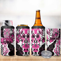 Personalized Pink Power Graffiti 4 in 1 Can Cooler Tumbler Breast Cancer Awareness - Wonder Print Shop