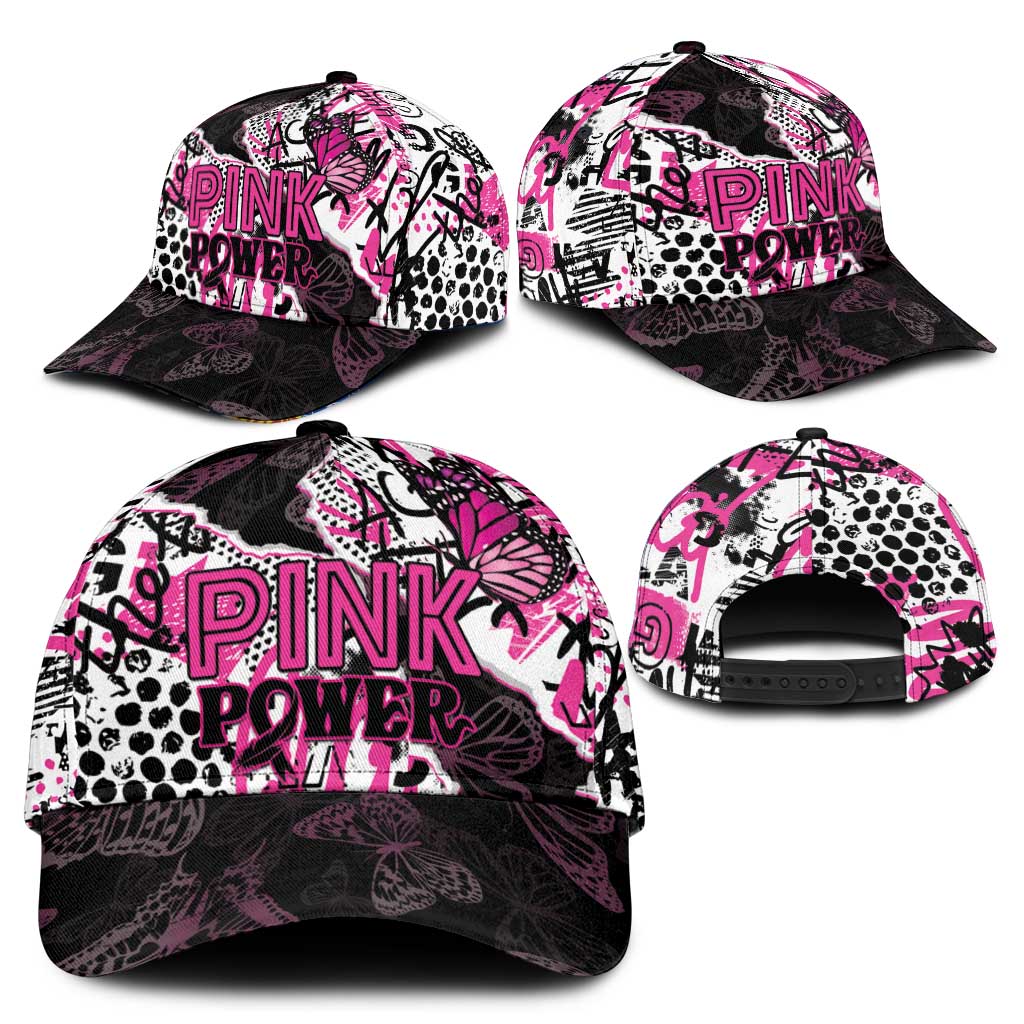 Pink Power Graffiti Classic Cap Breast Cancer Awareness - Wonder Print Shop