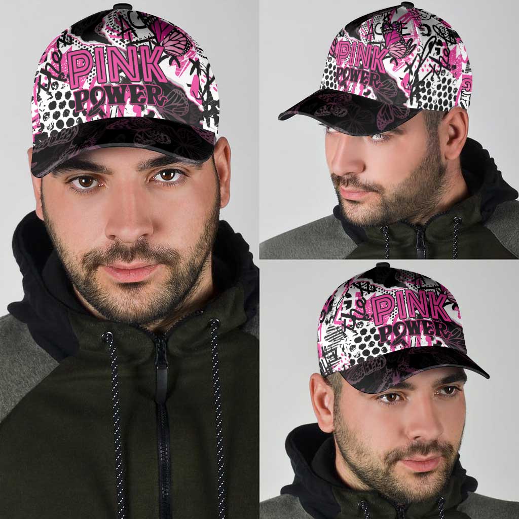 Pink Power Graffiti Classic Cap Breast Cancer Awareness - Wonder Print Shop