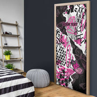 Pink Power Graffiti Door Cover Breast Cancer Awareness - Wonder Print Shop
