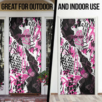 Pink Power Graffiti Door Cover Breast Cancer Awareness - Wonder Print Shop