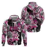 Personalized Pink Power Graffiti Hoodie Breast Cancer Awareness - Wonder Print Shop