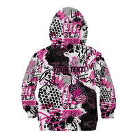 Personalized Pink Power Graffiti Kid Hoodie Breast Cancer Awareness - Wonder Print Shop